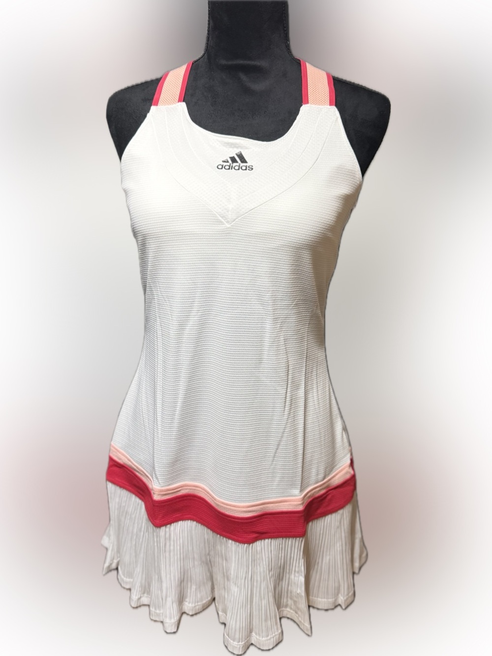adidas Women's Tennis Y-Dress HEAT.RDY pink/coral accents M NWT